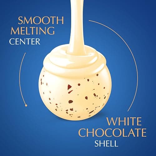 Lindt LINDOR Cookies and Creme White Chocolate Candy Truffles with Smooth, Melting Truffle Center, 25.4 oz., 60 Count thumbnail 3
