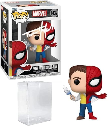 Tom Holland Peter Parker/Spiderman #1432 Facsimile Signed Reprint Laser Autographed Funko POP! Movies Marvel Figurine with Protector Case thumbnail 3