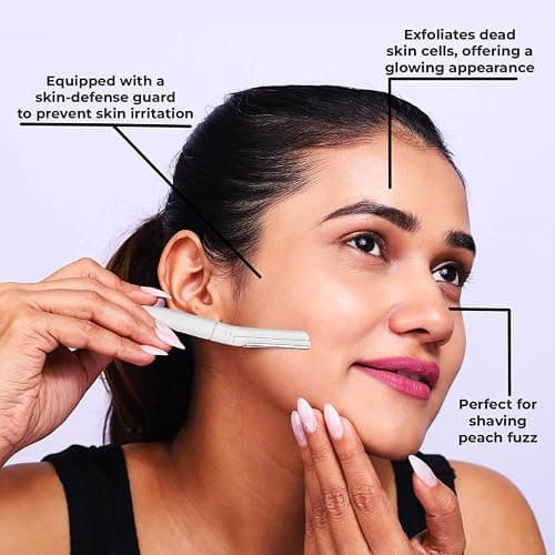 Visage Precision Facial Razors, Touch-up Dermaplaning Tool, Eyebrow Razor, Facial Hair/Peach Fuzz Removal, Face Shavers for Women and Men - 3 count thumbnail 8