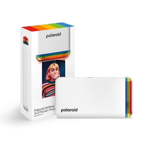 Polaroid Hi-Print - 2nd Generation Bluetooth Connected 2x3 Pocket Photo Dye-Sub Printer - White Printer Only (9128) - Image 1