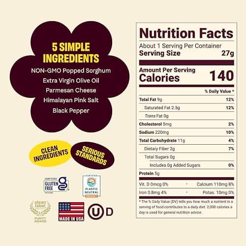 Cob Variety Pack Popped Sorghum 12-pack (1 oz. bags) | Corn-Free Popcorn Alternative | Seed Oil Free | Non-GMO, Gluten-Free, Vegan & Kosher | Toddler-Friendly | Allergy-Friendly | 3 of Each Flavor thumbnail 3