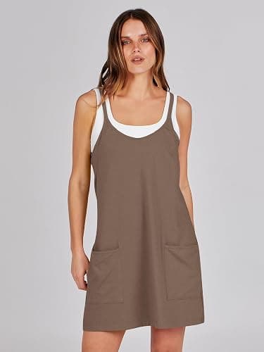 ANRABESS Women Athletic Dress Summer Tennis Workout Active Sports Mini Romper Dress Built in Shorts Travel Vacation Clothes thumbnail 3