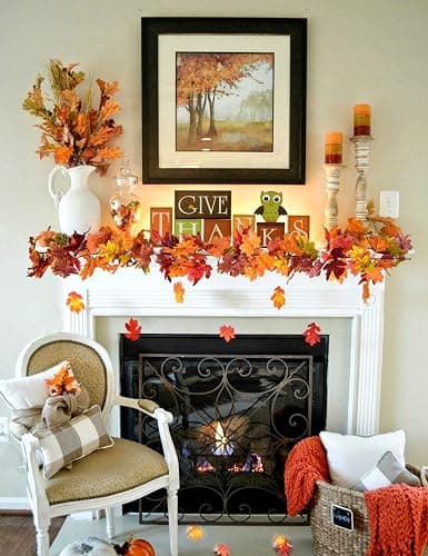 DearHouse 2 Pack Fall Garland Maple Leaf, 5.9Ft/Piece 7 Colors Hanging Vine Garland Artificial Autumn Foliage Garland Thanksgiving Decor for Home Wedding Fireplace Party Christmas thumbnail 2