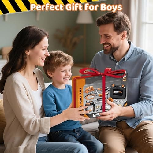 OCHIDO Kids Tool Set with Tool Box & Electronic Toy Drill, 41PCS Toddler Tool Set Kids Construction Toys for Ages 3,4,5,6,7,8, Kid Tools Boy Toys for Boys Christmas Birthday Gifts thumbnail 8