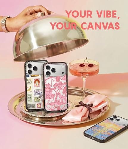 CASETiFY for iPhone 17 Pro Max Case - Compact | Slim and Sleek | Lightweight | 4 ft. 2X Military Grade Drop Protection | Chrome Doodles | Black thumbnail 4