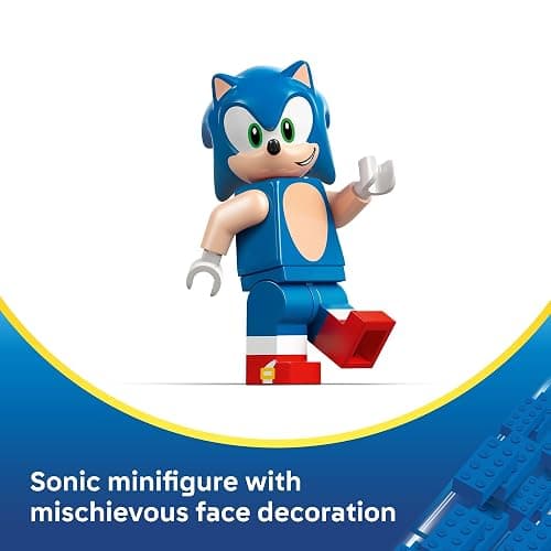 LEGO Sonic The Hedgehog Sonic: Speedster Lightning Race Car Toy for Boys & Girls - Toy Building Set W/Minifigure for Kids & Gamers, Ages 7+ - Gift Idea for Birthdays - 77117 thumbnail 5