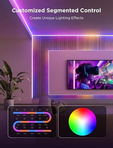 Govee 9.8ft COB LED Strip Light Pro, RGBICW Light with Warm White, WiFi | Work with Alexa, Google Assistant and Matter, Smart Strip Lights, LED Lights for Bedroom, Color Changing thumbnail 8