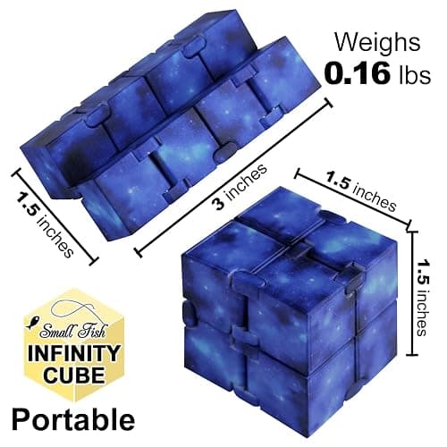 Infinity Cube Toy Fidget Galaxy, Fidget Sensory Cube Toys for Kids and Adults for Stress Relief and Anti-Anxiety, Mini Gadget for Boys and Girls with Autism, ADD, and ADHD, Cool Handheld Desk Toy thumbnail 2