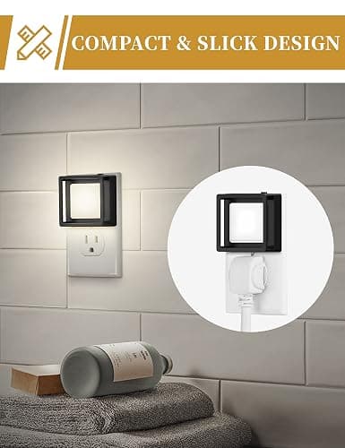 DORESshop LED Night Light, Plug-in [4 Pack], Dusk to Dawn Sensor, Night Lights Plug into Wall for Bedroom, Bathroom, Toilet, Stairs, Kitchen, Hallway, Kids,Adults, Nightlight, Daylight White 5000K… - Daylight White - 4 Count (Pack of 1) thumbnail 5