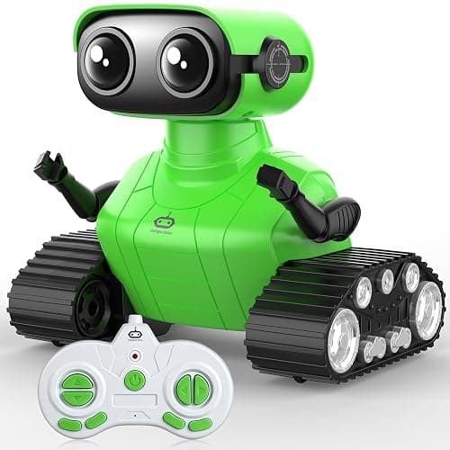 AisayGoo RC Robot Toy for Kids,Remote Control Robot with LED Eyes,Auto-Demo,Smart Voice,Singing and Dancing,Rechargeable Toys for Boys Girls,Ideal Birthday for Children Age 3+ Years Old (Green) - Image 1
