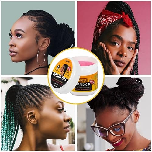 16 OZ Big Capacity Strong Hold Smoothing Gel for Twist, Locs, Braids, Edge, Cornrows - No Flake, Tames Frizz, High Shine, Easy to Use Braiding and Edge Control Gel thumbnail 8