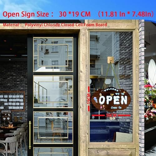 Store hours signs for business/business hours sign for glass door/hours of operation signs/Clock Will Return Will be Back, Double Sides Plastic Signs, Business Store Office Bars Retail Salon Shop thumbnail 4