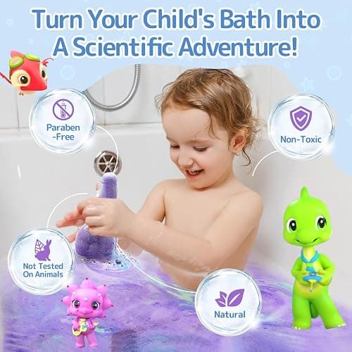 Bath Toys for Kids Potion, SWCANDY 6 Pack Bath Bombs Fun Time Bathtub Colorful Bubble Foam Boys Girls with Indoor Outdoor Scientific Soap Magical Nontoxic Fizzes Eruption Age 4-8 Years Old Toddler thumbnail 5