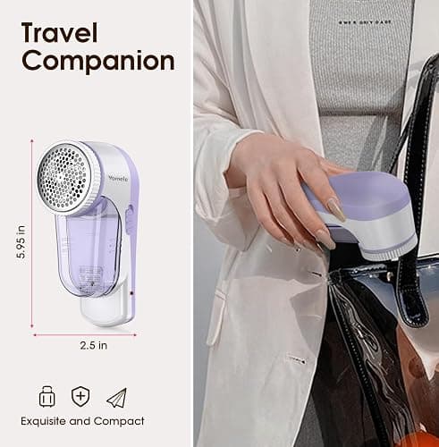 Fabric Shaver, Rechargeable Sweater Shaver, Lint Shaver with 6-Leaf Blades, Electric Lint Remover for Clothes & Furniture, Couch Pilling Remover Depiller for Removing Fuzz, Lint, Pills, Bobbles thumbnail 2