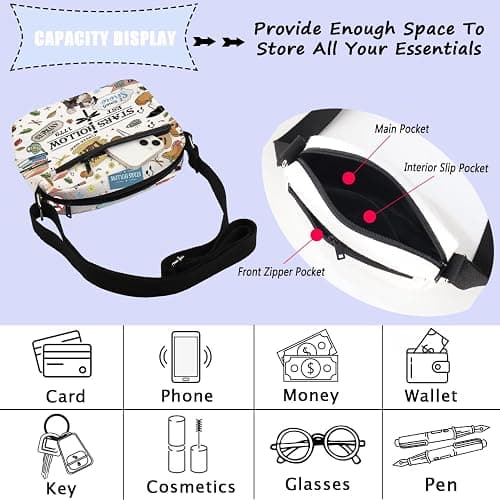 ENSIANTH Stars Hollow TV Show Inspired Crossbody Purses Bag Lukes Diner Gift Dragonfly Inn Lorelei Rory Fans Messenger Bag (Hollow 1779 HengCB) thumbnail 5