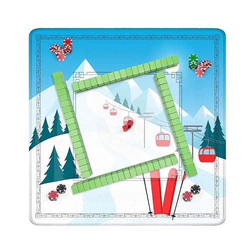Mahjong Mat for Table Winter Mountain Landscape Pair skis Snow ski Lift 31.5" x 31.5" Non-Slip Noise-Reducing Game Mat Premium Mahjong Accessories for Poker Dominoes Hosting thumbnail 7