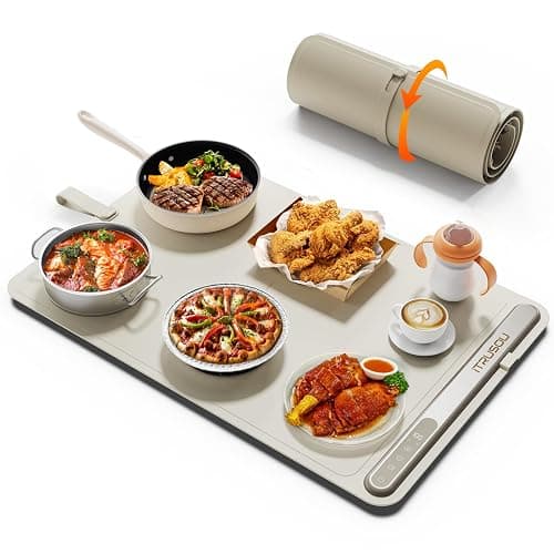 Warming Mat for Food (24"x16") - iTRUSOU 7-Level Electric Warming Tray with 400W High-Power, Timer 0–99H & Built-In Strap - Rollable Large Food Warming Mat for Parties & Buffet - Image 1