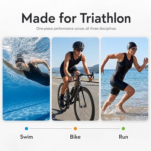 Przewalski Women's Triathlon Suit, Sleeveless Padded Half-Zip Trisuit | Breathable swim-bike-run trisuit with medium compression, a 4mm tri pad, 2 rear pockets, and silicone leg grippers thumbnail 6
