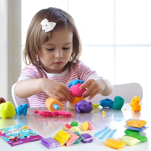 ARTPAR Air Dry Clay for Kids,90 Colors Modeling Magic Clay Bulk Kit | Colorful Molding Clay Sculpting Set,Soft & Non-Sticky,DIY Classroom Activities,Fun Art & Crafts Gifts for Boys & Girls 3-12Y thumbnail 2