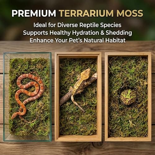 Sukh Sphagnum Moss for Reptiles & Plants - Terrarium Moss Substrate, 5oz | Habitat Bedding for Gecko, Snake, Turtle, Frog, Bearded Dragon, Jumping Spider, Chameleon, Enclosure & Tank Accessories Decor thumbnail 5