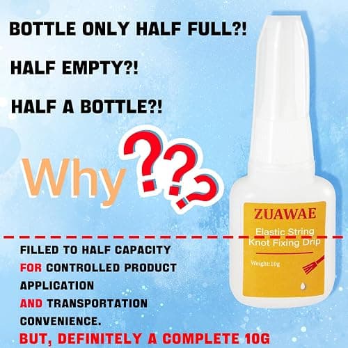 Jewelry Glue for Elastic String, Clear Craft Glue Elastic String Kont Fixing Drip, Bracelet Glues Bracelet Supplies for Rhinestones Crafts, Clay Beads, Fabric, Jewelry Making Kit thumbnail 5