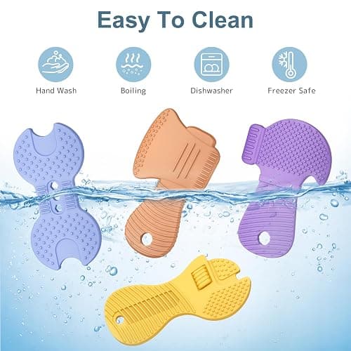 Baby Tool Teether Set, 4 Pack Silicone Textured Teething Toys for Boys 3–12 Months, Wrench Screwdriver Hammer Axe Chew Toys for Teething Relief, Newborn Infant & Toddler Baby Stuff thumbnail 6