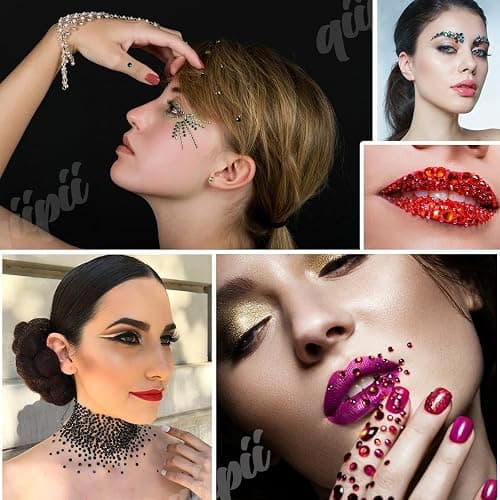 qiipii 5300PCS 3mm Hot Pink AB Resin Rhinestones Bulk Rose Pink Flatback Jelly Resin Stones Pack SS10 Diamonds Crystals Gems Charms Supplies for Nails Face Eyes Makeup Tumblers DIY Crafts Decor Shoes thumbnail 6