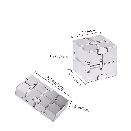 JOEYANK Fidget Cube New Version Fidget Finger Toys - Metal Infinity Cube Prime for Stress and Anxiety Relief/ADHD, Ultra Durable Sensory Gifts for Adults and Teens Kids thumbnail 2