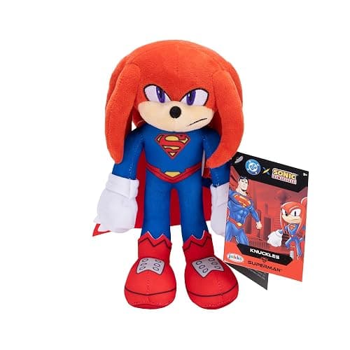 Sonic The Hedgehog DC Comics Shadow as Batman and Knuckles as Superman 9” Plush 2-Pack thumbnail 2