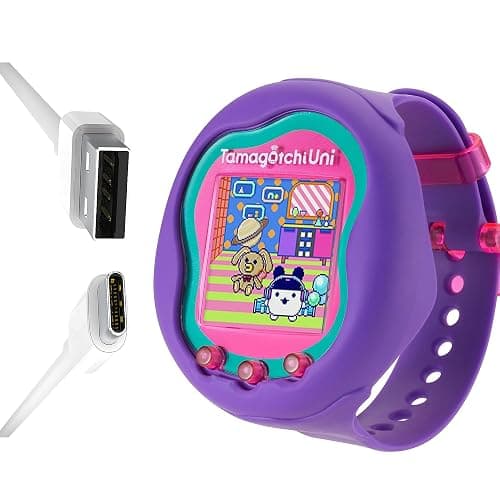 Compatible for Tamagotchi Uni New Wearable Electronic Game Charger, Blueshaweu USB Type-C 1m 2.0 Magnetic USB Replacement Charging Compatible with Tamagotchi Uni (White) - Image 1