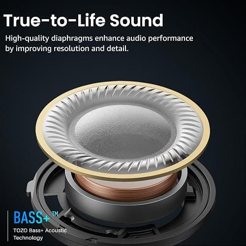 TOZO A1 Wireless Earbuds Bluetooth 5.3 Light Weight in Ear IPX5 Waterproof Headphones 2 Mic for AI Calls, Immersive Premium Sound Bass Headset with Charging Case, 32 Presets EQ Customization via App thumbnail 2