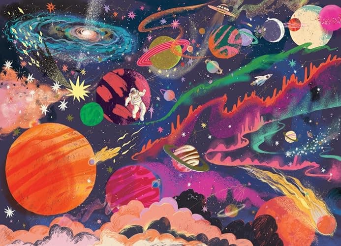 Elena Essex Jigsaw Puzzle - Outer Space, Jigsaw Puzzles for Adults 1000, Jigsaws 1000 Pieces for Adults, Solar System Planet Spaceman Moon Space Puzzle, Size 70x50cm thumbnail 9