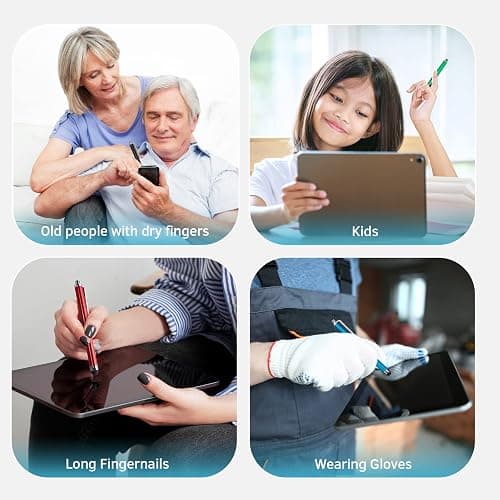 Stylus Pens for Touch Screens, Abiarst High Precision Universal Stylus for iPad iPhone Tablets Samsung Galaxy All Capacitive Touch Screens (10-Pack) - 10-Pack thumbnail 3