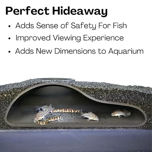 Aquarium Underground Tunnel Cave Natural Curve | Viewing Fish & Shrimp Under Gravel Tunnel | Fish Tank Decor Decoration Hideout Perfect for Corydora Catfish, Kuhli Loach, Clown Loach, Pleco thumbnail 4