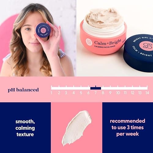 Calm+Bright Facial Mask for Teens - Soothing, Non-Drying, pH-Balanced Skincare by Dr. Angela Casey Sensitive Calming Gentle Radiant thumbnail 5