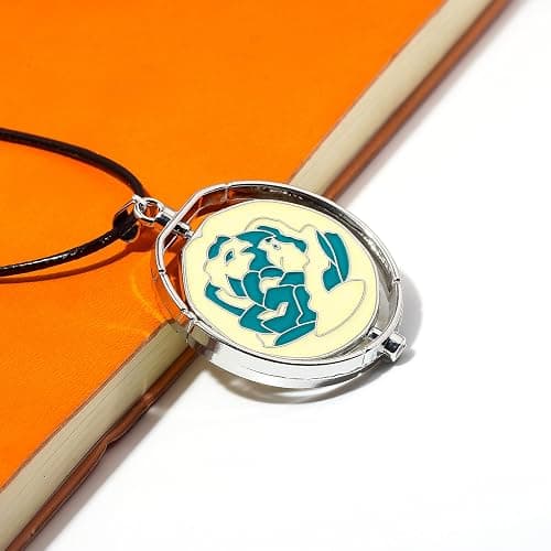 SONGCHANGJEWELRY Elegant Arcane Rose Pendant Necklace - Flip over design with delicately carved flowers - Gift to Witness Love and Friendship thumbnail 4