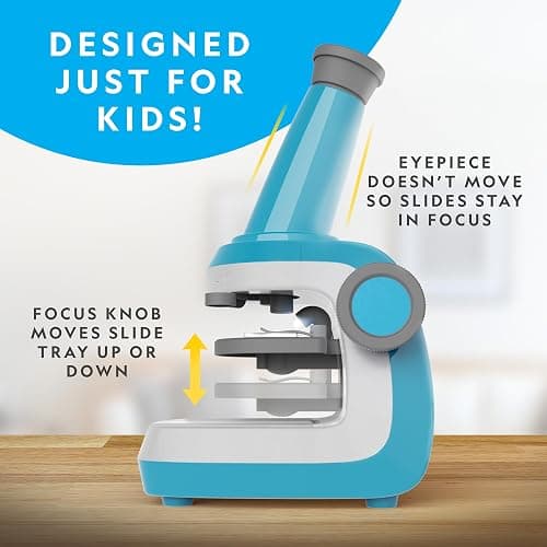 National Geographic Microscope for Kids - Science Kit with an Easy-to-Use Kids Microscope, Up to 400x Zoom, Blank and Prepared Slides, Gifts for 6 7 8 9 & 10, STEM Project Toy (Amazon Exclusive) thumbnail 3