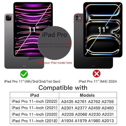 JETech Case for iPad Pro 11-Inch, 2022/2021/2020/2018 Model (4th/3rd/2nd/1st Generation), Compatible with Pencil, Cover Auto Wake/Sleep (Light Purple) thumbnail 2