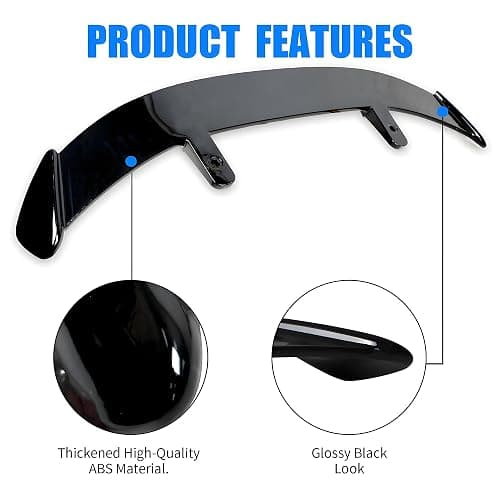 STSEV01 Universal Tailgate Spoiler for Mini Cooper 2007-2013 Accessories | (for Hatchback, R56), Nice Clean Look Mods, Aggressive Look, GT Style, Sport Upgrade, Gloss Black Rear Roof Lip Wing thumbnail 4