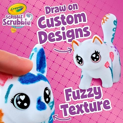 Crayola Scribble Scrubbies Tub Set (4 Pets), Holiday for Kids, Washable Pet Care Toy, Coloring Animal Craft, Stocking Stuffer Toys for Girls & Boys, 3+ thumbnail 7