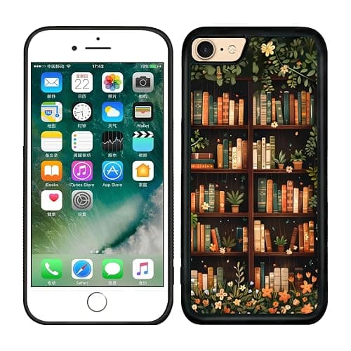 Aesthetic Floral Bookshelf Book Phone Case Compatible with iPhone 7/8/SE2020 Case 4.7 Inch, TPU Shockproof Protection Vintage Flowers Bookish Art Reading Book Lovers Gifts Phone Case for Girls Women thumbnail 7