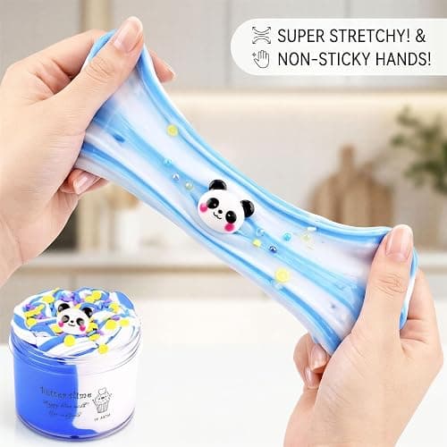 9 Pack Slime Kit, 6 Two-Color Butter & 3 Jelly Cube Crunchy Slime, Stress Relief, Soft Non-Sticky, for Kids Party Favors, School & Family Sensory Toy thumbnail 2