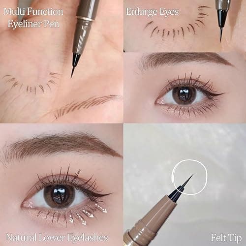 Black Liquid Eyeliner, Liquid Eye Liner Waterproof And Smudge Proof Eyeliner Makeup, High-Pigmented Liquid Eyeliner Pen For Women Long-Lasting Wear, Felt Tip, Smooth, Quick Drying, Lightweight thumbnail 5