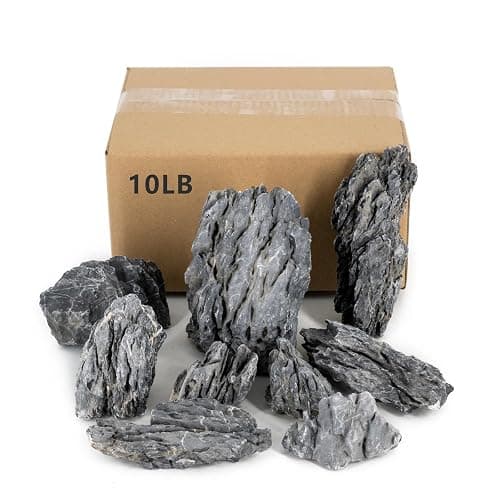 ChaoLeHo Natural Rocks Seiryu Stones Aquariums Stones for Aquascaping, Aquariums, Terrariums, Vivariums Decorative Stone,Reptile Enclosures,Paludariums,and Gardens-10lb（2 to 7 inch） - Image 1