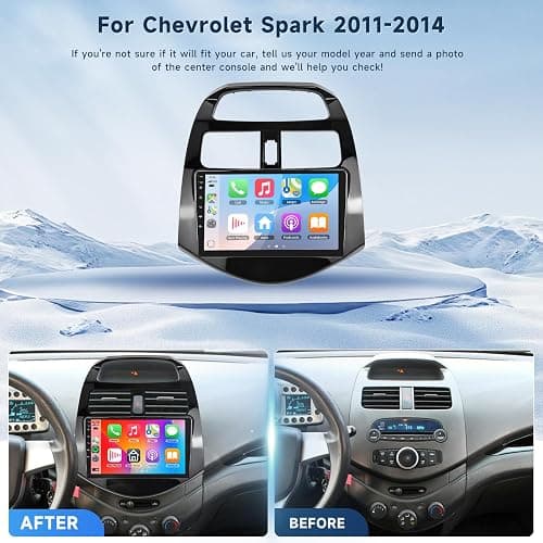 VECHTEL 5Ghz WiFi Android 15 Car Stereo for Chevrolet Spark 2011-2014 with Wireless Carplay Android Auto, 9 Inch Touch Screen Android Radio Support GPS/Bluetooth/FM/SWC/Backup Camera 2G+64G thumbnail 2