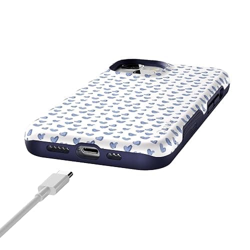 Casely iPhone 13 Case | Lovebug | Blue Hearts | Bold Protective Design | Compatible with MagSafe thumbnail 8