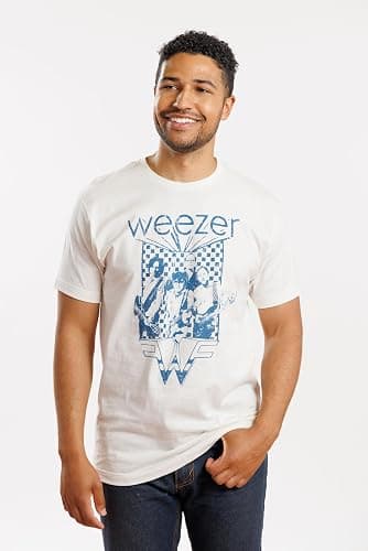 Weezer Rock Music Band & Logo Vintage Style Adult Short Sleeve T Shirt Graphic Tees thumbnail 3