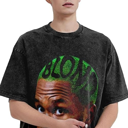 Frank Music Ocean Mens Vintage Oversized T Shirt Fashion Crew Neck Short Sleeve Shirts Unisex thumbnail 3