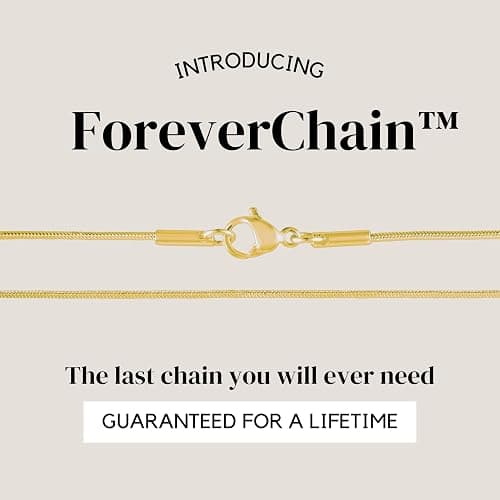 KISPER 24k Gold Snake Chain Necklace – Thin, Dainty, Gold Plated Stainless Steel Jewelry for Women & Men with Lobster Clasp thumbnail 2