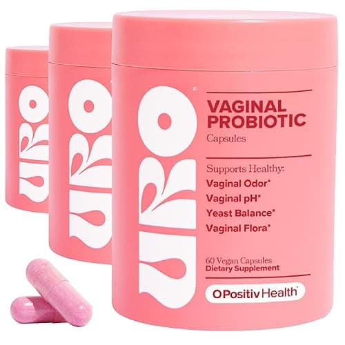 URO Vaginal Probiotics for Women pH Balance with Prebiotics & Lactobacillus Blend - Womens Health Supplement - Promote Healthy Vaginal Odor & Vaginal Flora, 60 Count (Pack of 3) - Image 1